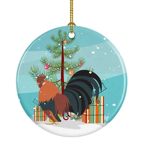 Carolines Treasures Carolines Treasures BB9203CO1 Dutch Bantam Chicken Christmas Ceramic Ornament - BB9203CO1