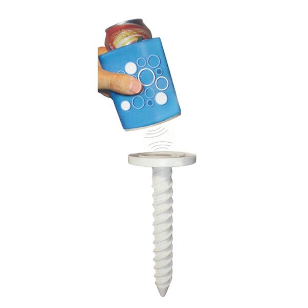 Pool Central Outdoor Summer Magnetic Insulated Blue Beverage with Ground Stake - 10584027