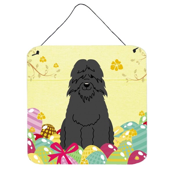 Carolines Treasures Easter Eggs Bouvier Des Flandres Wall or Door Hanging Prints - BB6074DS66