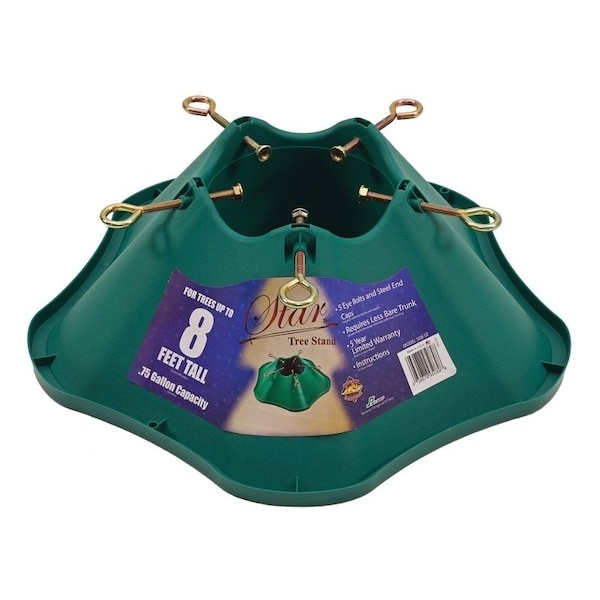 National Holidays Natural Tree Stand, 7 in H, Plastic, Green - 508-ST