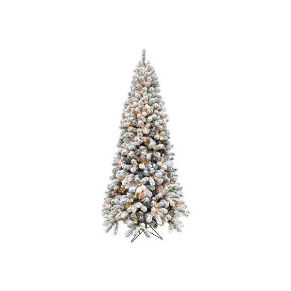 Almo Fulfillment Services Fraser Hill Farm Artificial Christmas Tree - 6.5 Ft. Alaskan Flocked - Clear Smart Lights - FFAF065-3SN
