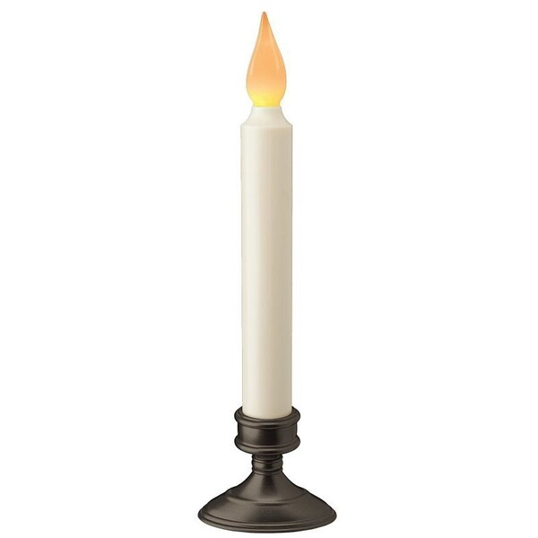 Xodus Innovations Window Candle, 8-7/8 in H Candle, AA Alkaline Battery, LED Bulb, Amber Bulb - FPC1205A-2-72