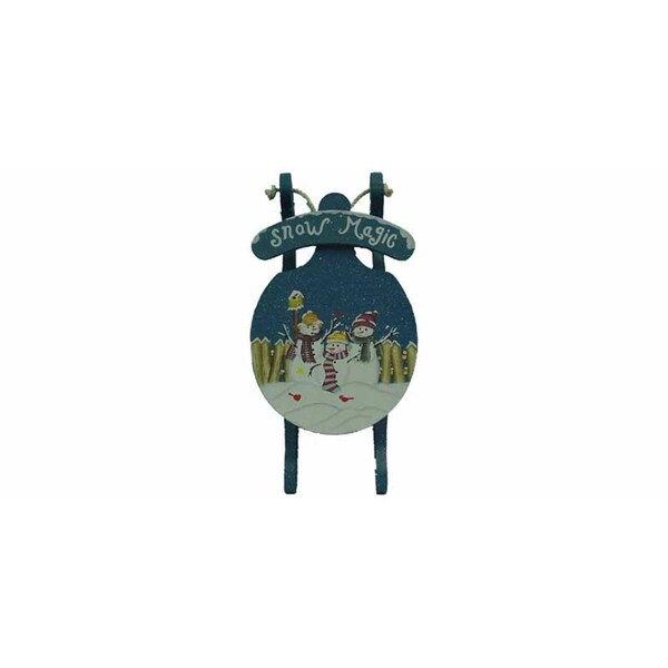 Barjan WOOD X-MAS SLED WALL PLAGUE 17 in. - 1256649