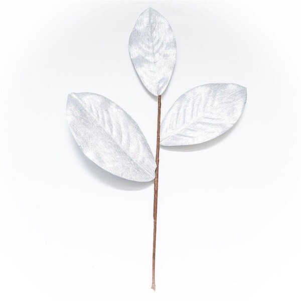 Mdr Trading AI-PI3136SLV-Q01 Metallic Silver Magnolia Leaves Pick - AI-PI3136SLV_Q01