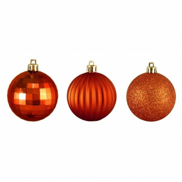 Northlight Seasonal Northlight Seasonal 31756342 Burnt Orange -Finish Shatterproof Christmas Ball Ornaments - 31756342