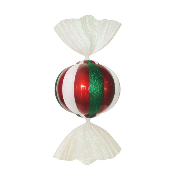 Queens Of Christmas 36 ft. Peppermint Candy Ornament Red White & Green - ORN-OVS-CDY-36-RGW