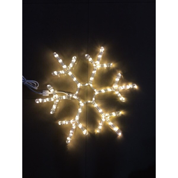 Queens Of Christmas 18 in. Ropelit Snowflake, Warm White - SF-SNOWF-18-WW