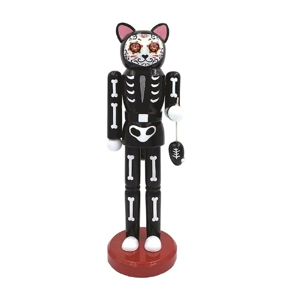 Santas Workshop 14 in. Day of the Dead Cat Nutcracker - 70207