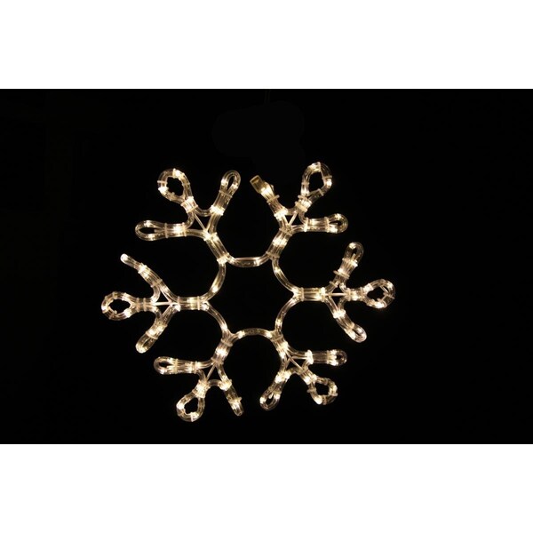 Queens Of Christmas 18 in. Ropelit Snowflake, Warm White - SF-SNFLAKE-18-WW