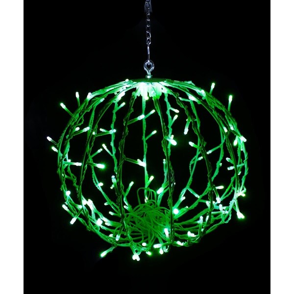 Queens Of Christmas 12 in. LED Sphere Lights, Green - 120 Count - S-120SPH-GR-12