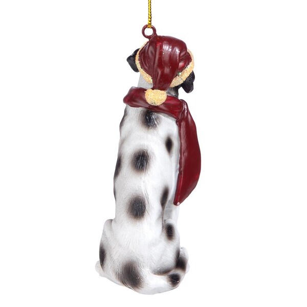 Design Toscano Dalmatian Holiday Dog Ornament Sculpture - JH576332
