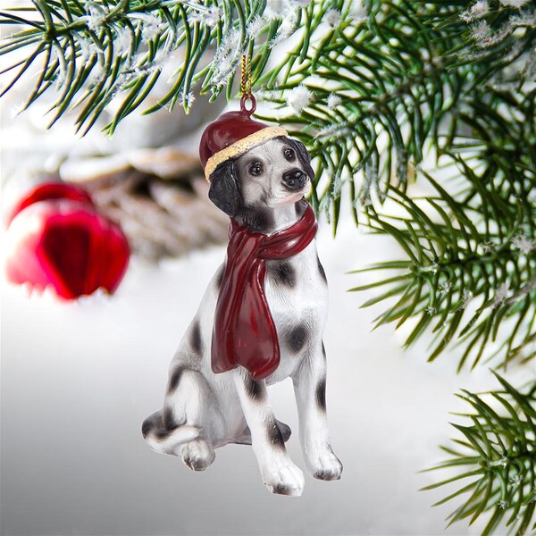 Design Toscano Dalmatian Holiday Dog Ornament Sculpture - JH576332
