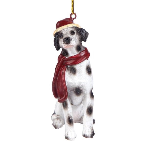 Design Toscano Dalmatian Holiday Dog Ornament Sculpture - JH576332