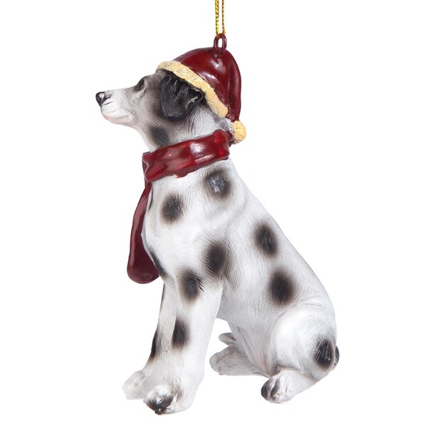 Design Toscano Dalmatian Holiday Dog Ornament Sculpture - JH576332