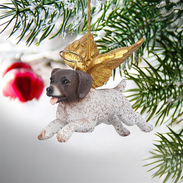 Design Toscano Honor the Pooch: Pointer Holiday Dog Angel Ornament - JH170736