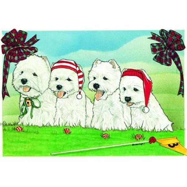 Pipsqueak Productions Pipsqueak Productions C938 Westie Holiday Boxed Cards - C938