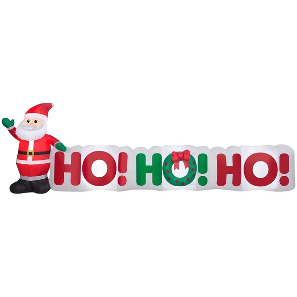 Disney 45.3 x 138.2 in. Airblown Santa Ho Ho Ho Sign - Multi Color - G08 110228X