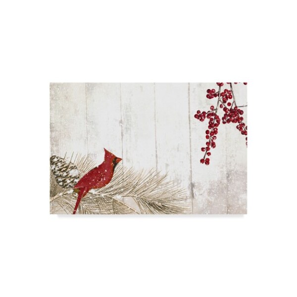 Trademark Fine Art Color Bakery 'Cardinal Christmas V' Canvas Art, 16x24 - ALI20886-C1624GG