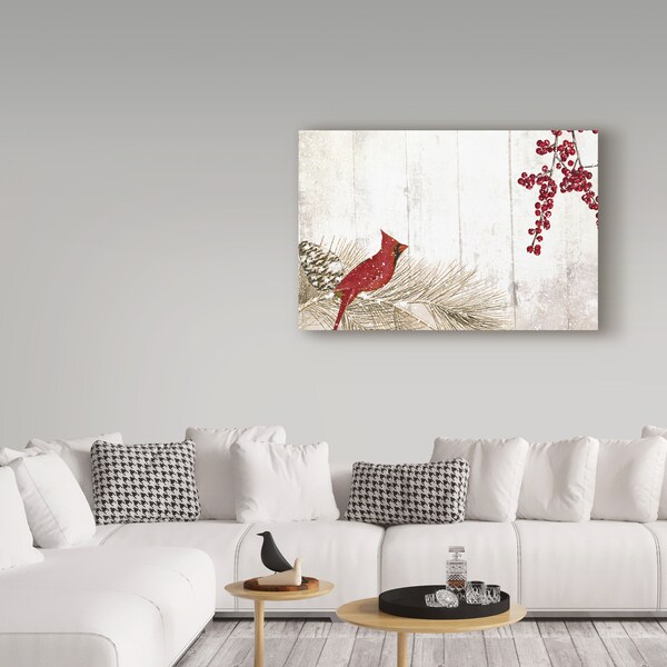 Trademark Fine Art Color Bakery 'Cardinal Christmas V' Canvas Art, 16x24 - ALI20886-C1624GG