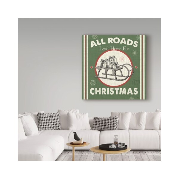 Trademark Fine Art Pela Studio 'Farmhouse Holiday Ii Color' Canvas Art, 35x35 - WAP07655-C3535GG