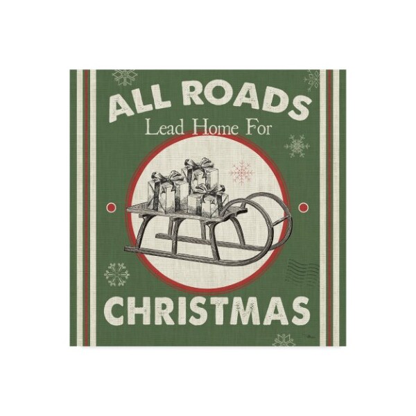 Trademark Fine Art Pela Studio 'Farmhouse Holiday Ii Color' Canvas Art, 35x35 - WAP07655-C3535GG