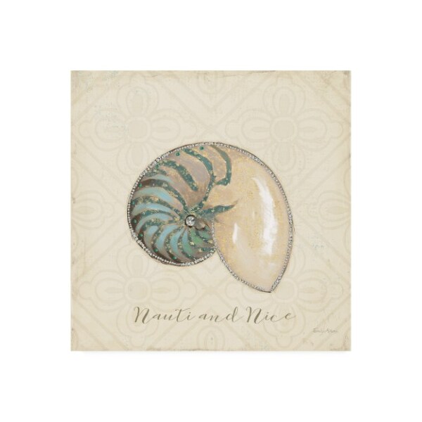 Trademark Fine Art Emily Adams 'Beach Treasures III Christmas' Canvas Art, 14x14 - WAP11447-C1414GG