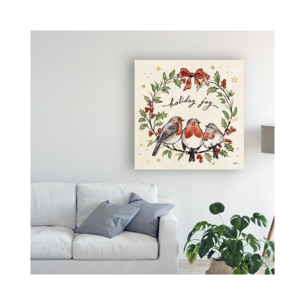 Trademark Fine Art Janelle Penner 'Christmas Lovebirds Iv' Canvas Art, 35x35 - WAP10010-C3535GG