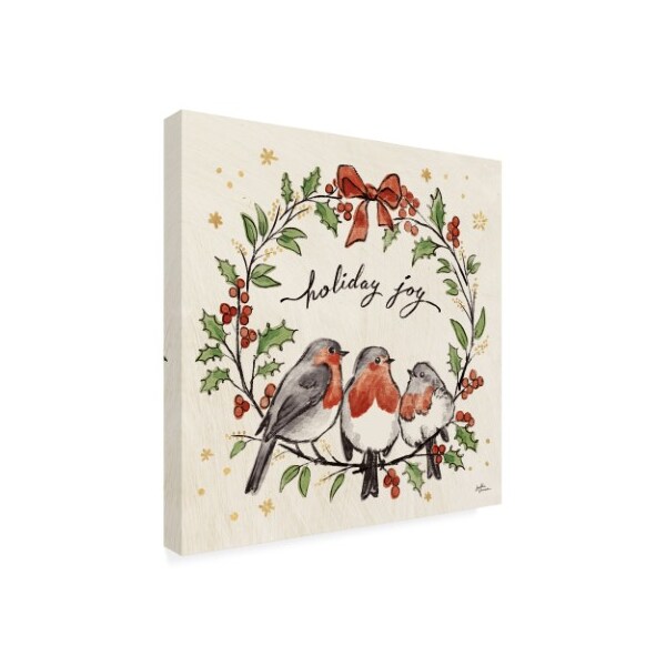 Trademark Fine Art Janelle Penner 'Christmas Lovebirds Iv' Canvas Art, 35x35 - WAP10010-C3535GG