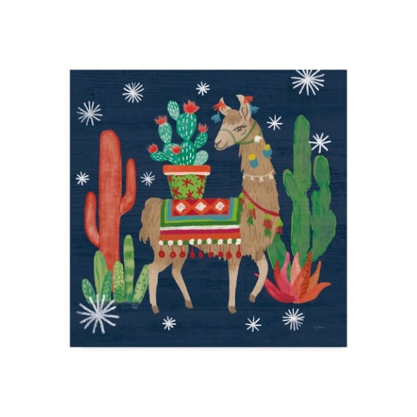 Trademark Fine Art Mary Urban 'Lovely Llamas Iii Christmas' Canvas Art, 14x14 - WAP09562-C1414GG