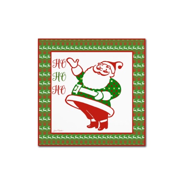 Trademark Fine Art Jean Plout 'Ugly Christmas Sweater Santa 1' Canvas Art, 14x14 - ALI17466-C1414GG