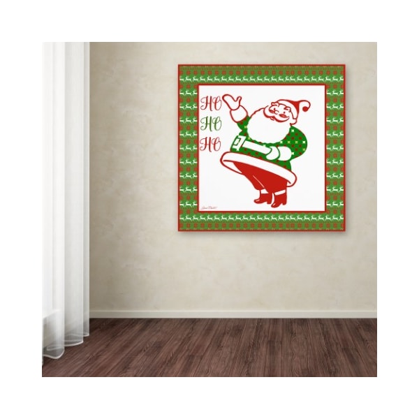 Trademark Fine Art Jean Plout 'Ugly Christmas Sweater Santa 1' Canvas Art, 14x14 - ALI17466-C1414GG