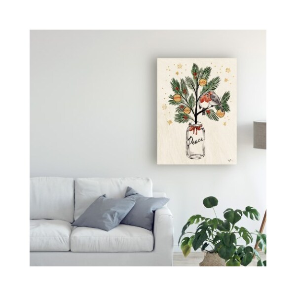 Trademark Fine Art Janelle Penner 'Christmas Lovebirds Vi' Canvas Art, 14x19 - WAP10178-C1419GG