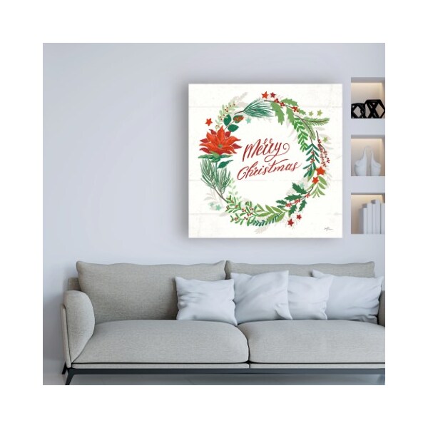 Trademark Fine Art Janelle Penner 'Holiday Joy I Merry Christmas' Canvas Art, 14x14 - WAP11921-C1414GG