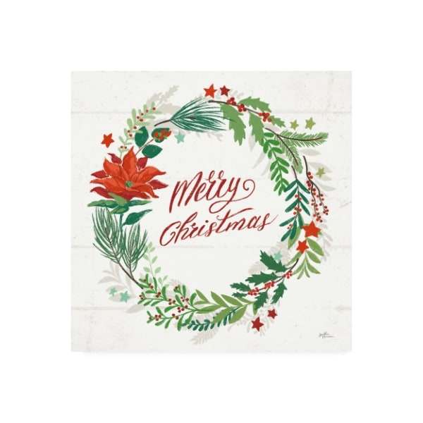 Trademark Fine Art Janelle Penner 'Holiday Joy I Merry Christmas' Canvas Art, 14x14 - WAP11921-C1414GG