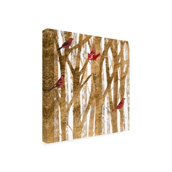 Trademark Fine Art Studio W 'Red Bird Christmas I' Canvas Art, 14x14 - WAG12986-C1414GG