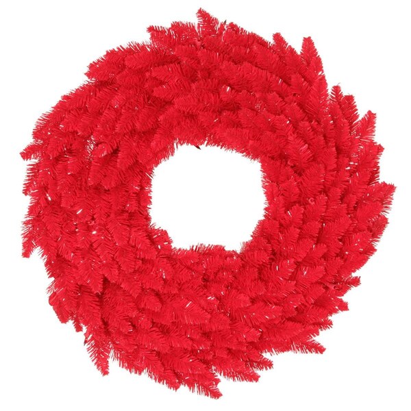 Vickerman Red Fir Dural-Lit Wreath with Red LED Lights, 30 in. - K161431LED