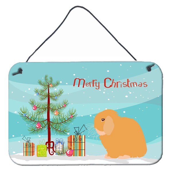 Carolines Treasures Holland Lop Rabbit Christmas Wall or Door Hanging Prints - BB9335DS812