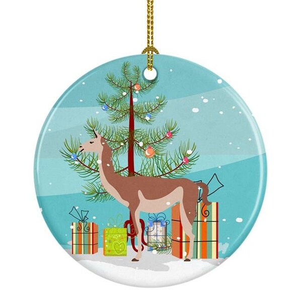 Carolines Treasures Carolines Treasures BB9288CO1 Guanaco Christmas Ceramic Ornament - BB9288CO1