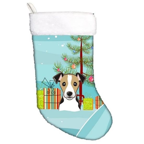 Carolines Treasures Carolines Treasures BB1633CS Christmas Tree & Jack Russell Terrier Christmas Stocking; 18 x 0.25 x 11 in. - BB1633CS