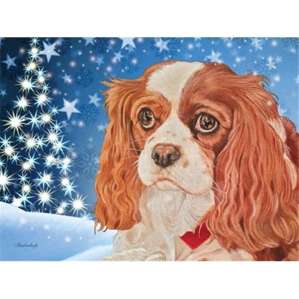 Pipsqueak Productions Pipsqueak Productions C722 Cavalier King Charles Spaniel Christmas Boxed Cards - Pack of 10 - C722