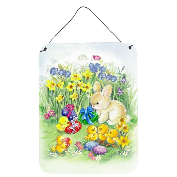 Carolines Treasures Easter Chicks & Bunny Wall or Door Hanging Prints - APH7091DS1216