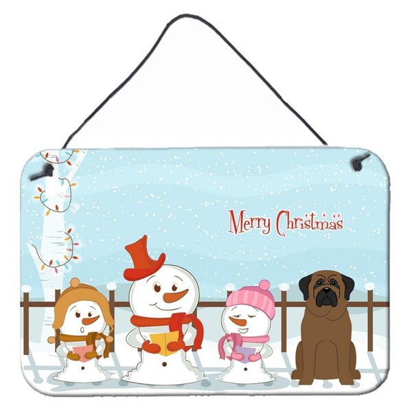 Carolines Treasures Merry Christmas Carolers Bullmastiff Wall or Door Hanging Prints - BB2415DS812