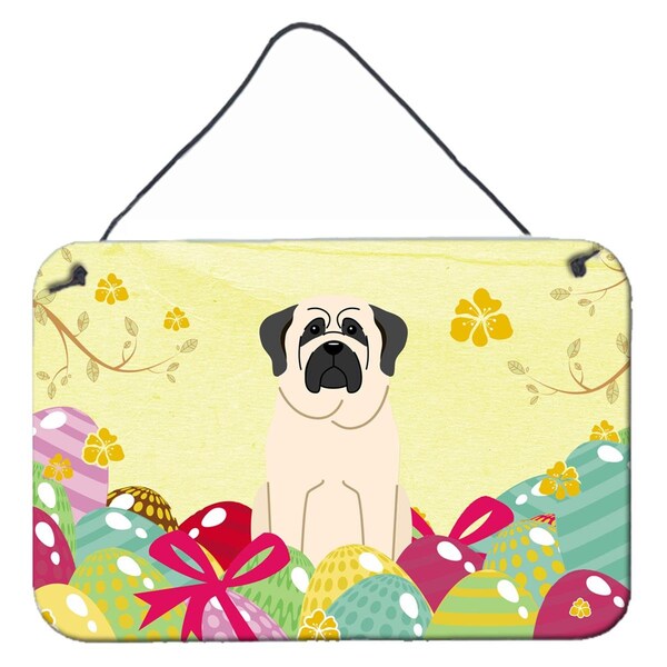 Carolines Treasures Easter Eggs Mastiff White Wall or Door Hanging Prints - BB6017DS812