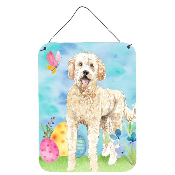 Carolines Treasures Easter Eggs Goldendoodle Wall or Door Hanging Prints - CK1916DS1216