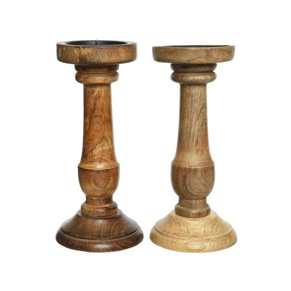 Decoris Decoris Brown Candle Holder 10 in. - 617768
