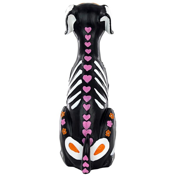 Design Toscano Dia de los Muertos El Perro Sugar Skull Dog Statue - QL180927