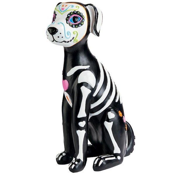 Design Toscano Dia de los Muertos El Perro Sugar Skull Dog Statue - QL180927