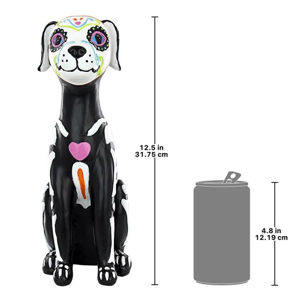 Design Toscano Dia de los Muertos El Perro Sugar Skull Dog Statue - QL180927