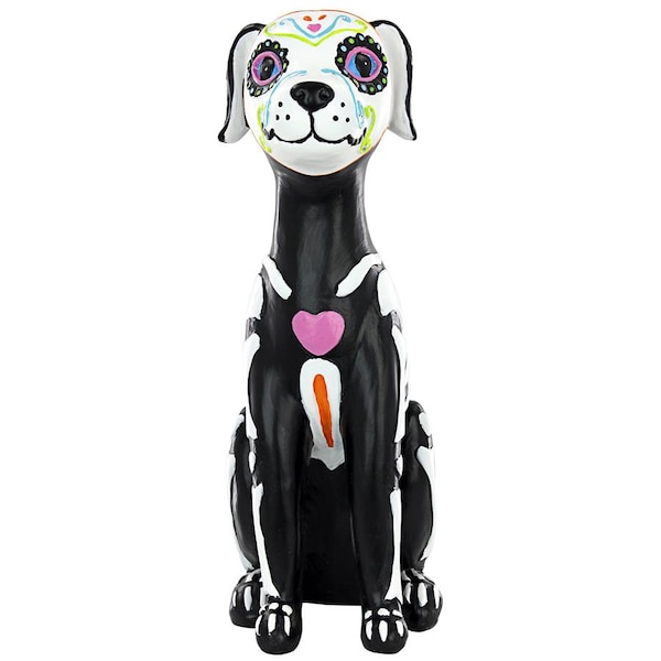 Design Toscano Dia de los Muertos El Perro Sugar Skull Dog Statue - QL180927