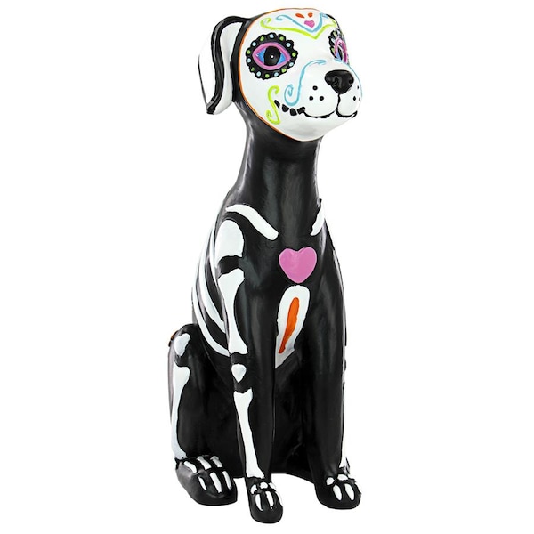 Design Toscano Dia de los Muertos El Perro Sugar Skull Dog Statue - QL180927